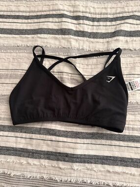 Gymshark Black Cross-Back Sports Bra
